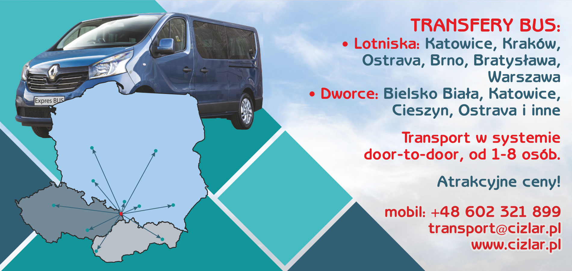 Transport na lotnisko Cieszyn